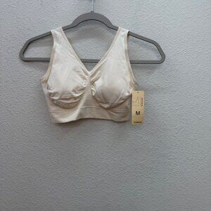 Truekind Everyday Throw On Wireless Vneck Pullover Bralette Womens sz Medium NEW